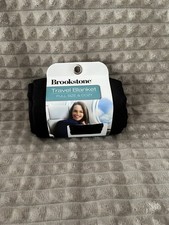 Brookstone Travel Blanket-Full Size-42x60 New One Blanket BLACK