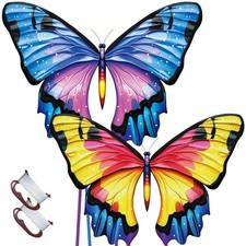 Giant 48.4'' Butterfly Kites Easy to Fly for Kids Adults with 328.1 FT String...
