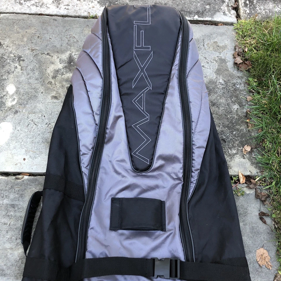Maxfli BOLSA DE VIAJE CON RUEDAS GOLF NEGRO GRIS CARRO DE EQUIPAJE/BOLSO DE MANO DE CARRITO USADO Foto 4 de 4