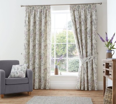Dreams & Drapes Design Jazmine Curtains with Tie Backs, Pencil Pleats, 229...