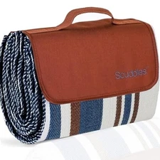 Scuddles XL Picnic Blanket Waterproof Outdoor Mat Tote for Camping Beach Summer