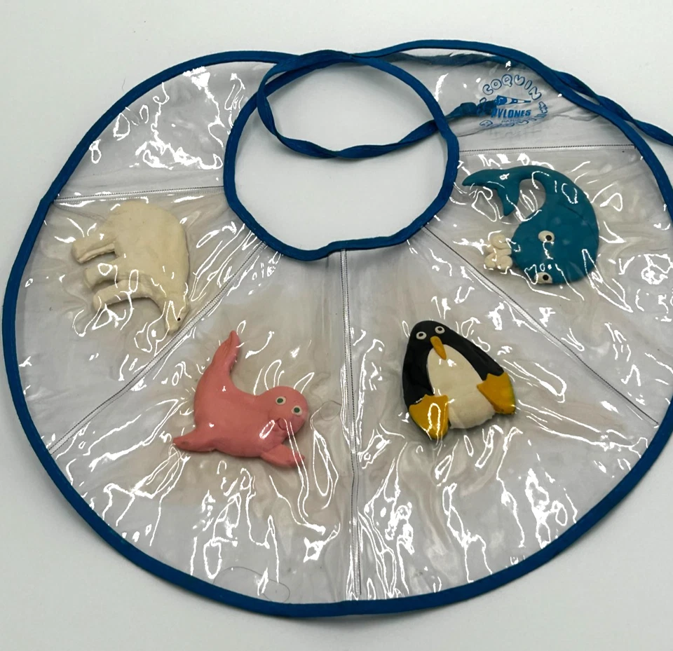 Coquin Requin Pilones París Babero Vintage Transparente Animales Foto 2 de 4