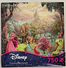 Disney "Sleeping Beauty" Puzzle Thomas Kinkade COMPLETE 750 Pieces Ceaco