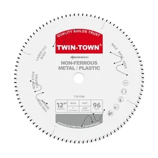 TWIN-TOWN 12-Inch 96 Tooth TCG Aluminum Cutting Saw Blade for Miter/Table Saw...