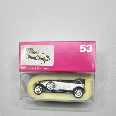 Rio Renault Torpedo e Sport 40 cv 1923 1:43 Diecast Car White Black With Case
