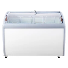 50" Commercial Ice Cream Display Case Gelato Freezer Glass Cabinet 12.8 Cu.ft