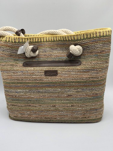 Brighton NWT Bella Limone Large Straw/leather Purse/handbag - Picture 4 of 7