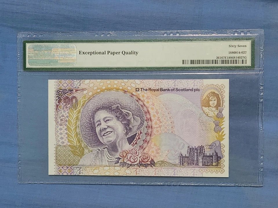 Scotland 20 Pounds 2000 PMG 67 EPQ UNC P#361 Commemorative Wmk Lord Ilay - Image 2 of 2