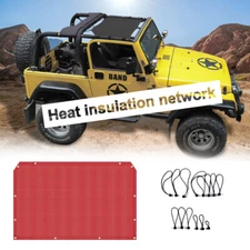 Front Sun Shade Anti UV Protection Mesh Full Top Cover For Jeep Wrangler TJ PVC
