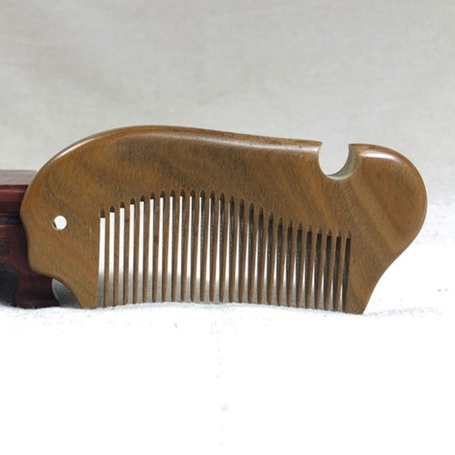 Green Sandalwood Comb Wooden Hair Comb wooden hair comb creative wooden comb - Imagen 11 de 12