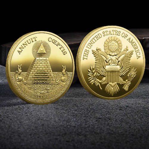 Masonic National Emblem Novus Ordo Seclorum Commemorative Coin Annuit Coeptis - Picture 8 of 11