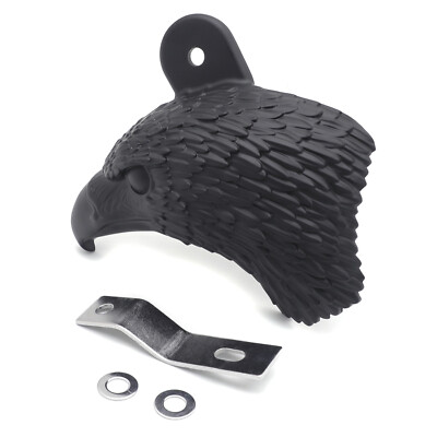 Black Eagle head horn cover For 92-16 Harley w/side mount ''cowbell'' all V-rod's
