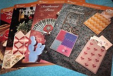 Lot of 4 Needlecraft Shop Plastic Canvas Quick Stitching Patterns Ten-Gallon Hat