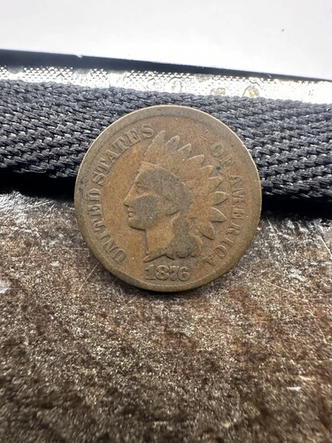 1876 Indian Cent Nice Original # 7077