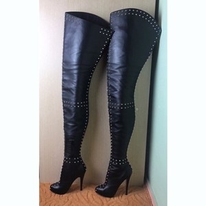 round toe thigh high boots