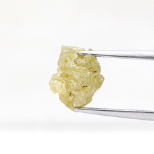 Natural Rough Diamond 3.74tcw Greenish Yellow Raw Polygon Shape Diamond For Gift