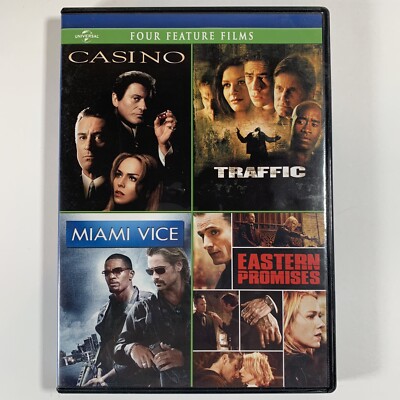 Casino Traffic Miami Vice Eastern Promises Four Feature Films DVD Action 4 movie