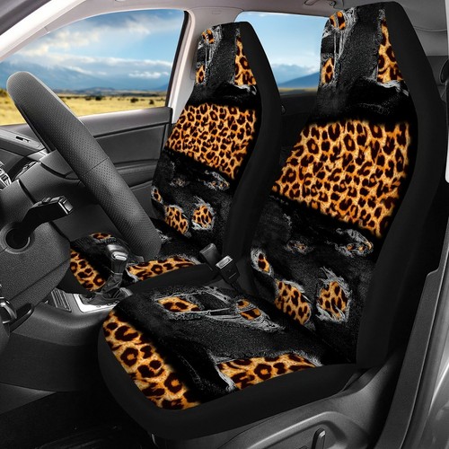 4 Front Car Seat Covers Full Set Rear Split Bench Seat Covers for Universal Fit - Bild 12 von 18