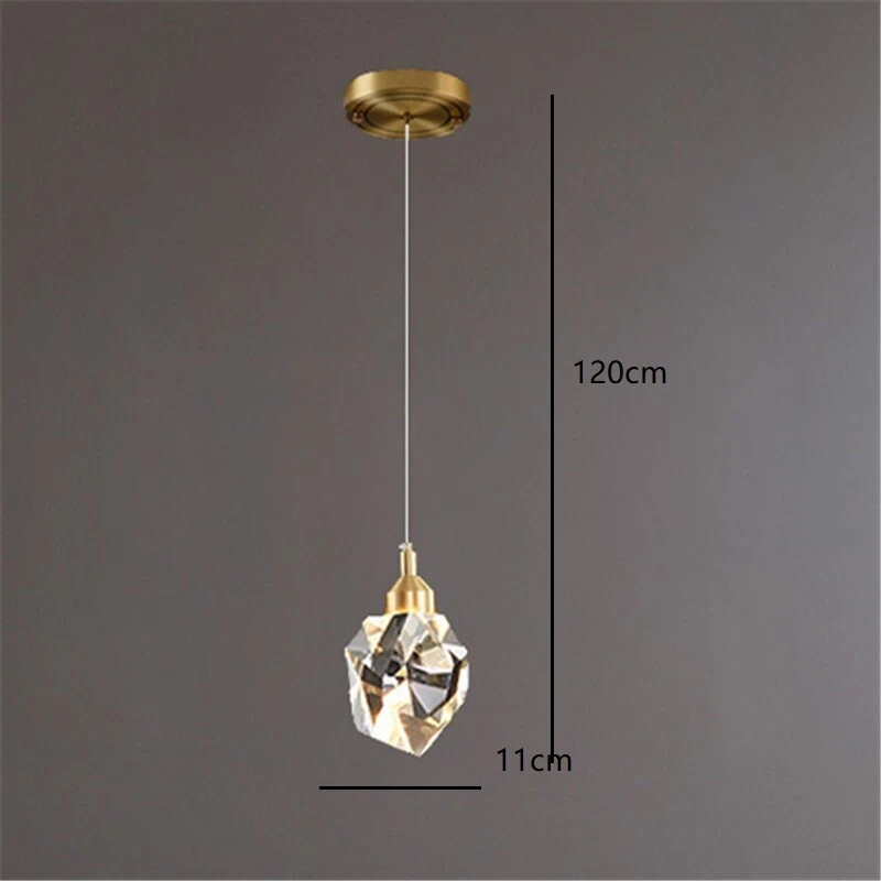 Dining Room Pendant Lights Crystal Bedroom Pendant Light Gold Bar Ceiling Lights - Image 2 of 4