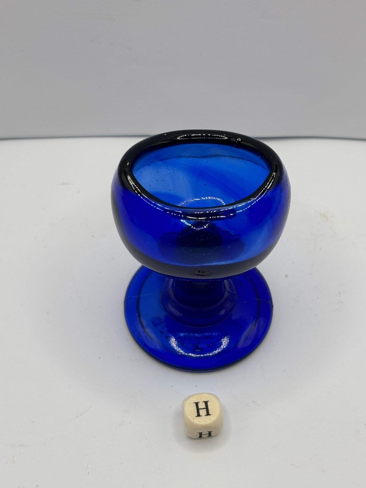 Blue glass eye bath (h) eBay