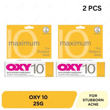 2 x Oxy 10 Acne Treatment Lotion 25g - 10 Benzoyl Peroxide for Stubborn Acne