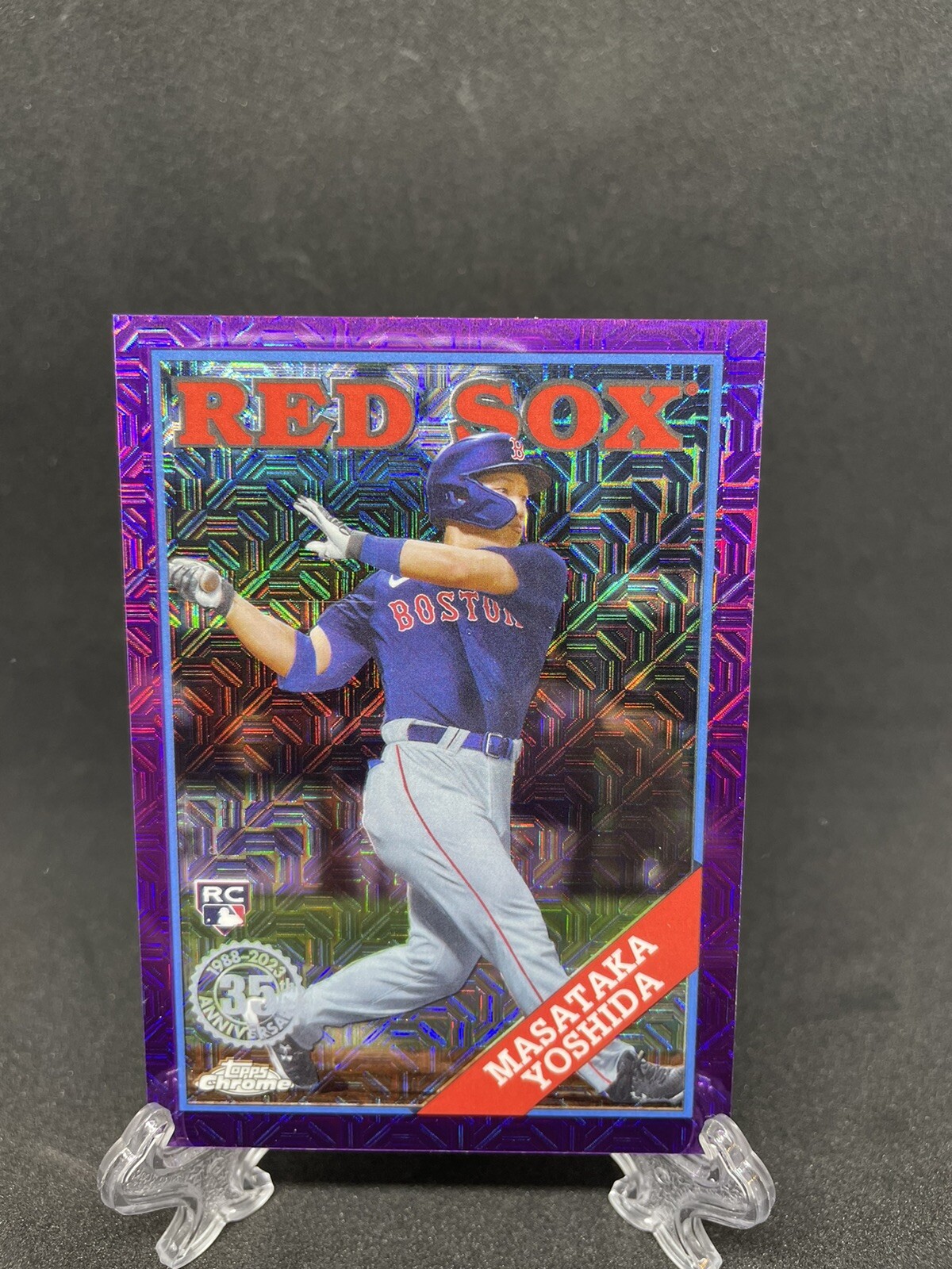 2023 Topps Series 2 Silver Pack Chrome Purple /75 Mojo Masataka Yoshida Red Sox