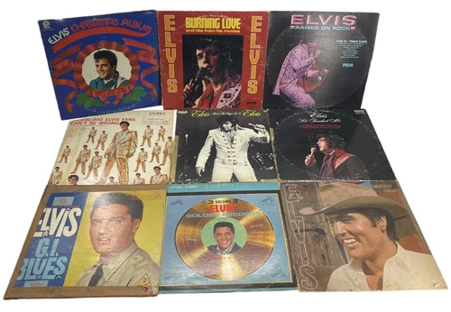 LOT OF 9 VINYL  ELVIS PRESLEY LP RECORD
