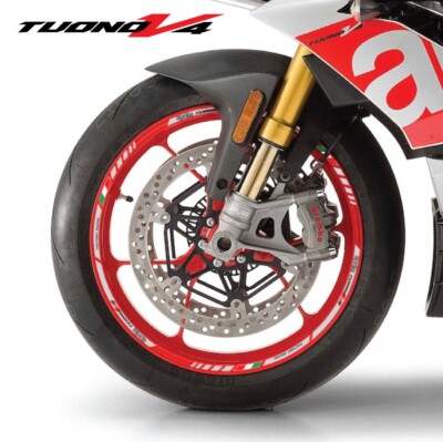 Motorrad Rad Felgenaufkleber für APRILIA RSV Tuono V4 Factory Streifen Grau