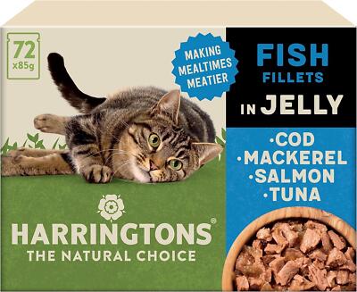 Harringtons Grain Free Wet Cat Food Fish Selection in Jelly