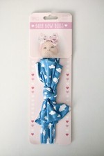 Blue Clouds Knotted Baby Bow   Newborn, Toddler, Child Headband   One Size