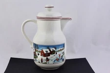 VILLEROY & BOCH NAIF CHRISTMAS COFFEE POT & LID - NEW
