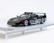 MY64 1:64 NFS Black F40 RCPD Patrol Police Sports Model Diecast Resin Car
