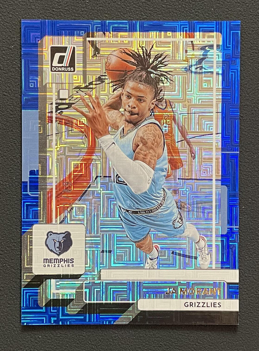 2022-23 Panini Donruss Choice Ja Morant #156 Blue Mojo Prizm /49