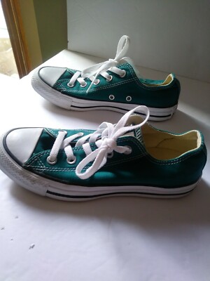 CONVERSE All Star Tennis Shoe Canvas Sneaker Low Top Aqua Lace-Up