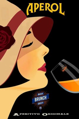 Aperol Spritz Cocktail Advertising Poster Poster Print 50x70 cm.