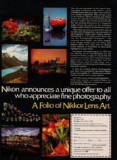 Nikon - Nikkor Lens Art - Original Magazine Ad - 1979