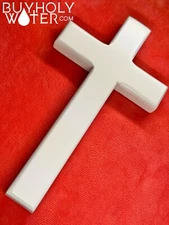 Blessed White Wooden Cross Crucifix God Religious Catholic Christian Jesus -