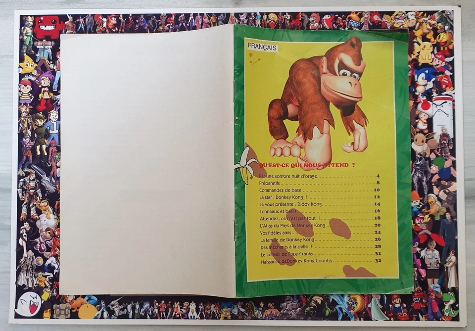 notice DONKEY KONG COUNTRY fah super nintendo sans couverture - Photo 1/1