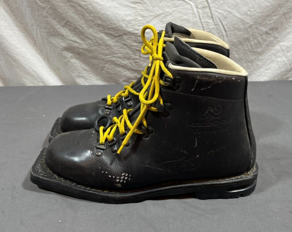 Asolo Sport Snowpine 3Pin 75mm Padded Black Leather Telemark Ski Boots