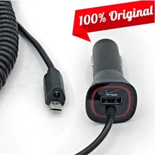Original Verizon Micro-USB Car Charger with Extra USB Dual Output w/LED Light