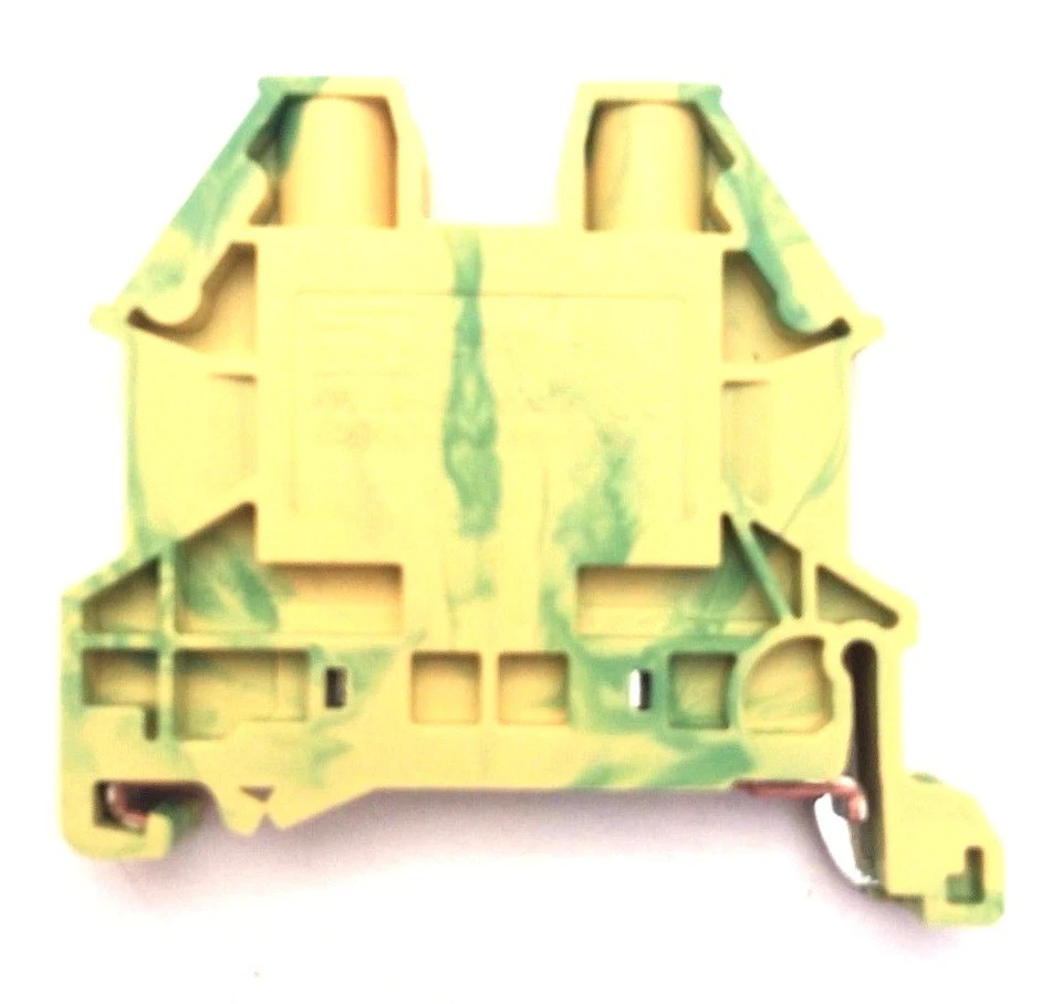 DIN Rail Ground Terminal Blocks 8 Quantity DK4N-PE Dinkle 10 AWG Gauge UL - Image 2 of 2