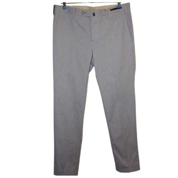 Men Pantaloni Torino Trousers Blue Cotton Other