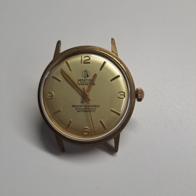 Vintage Mechanische Mortima S.D. LUXE Handaufzug Armbanduhr Vergoldetes Gehäuse