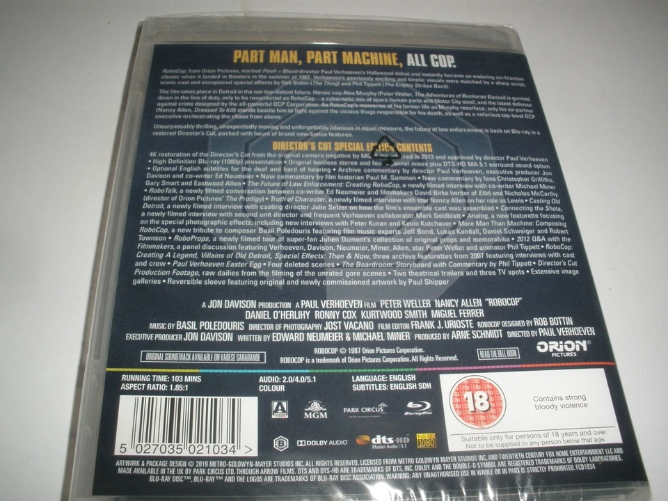 RoboCop The Directors cut 1987) new sealed, - Image 2 of 2