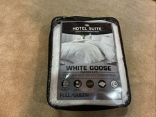 Hotel Suite White Goose Feather And Down Comforter Full/Queen  88  x88  NWOT