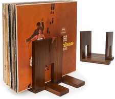 Adjustable Vinyl Record Holder Solid Acacia Wood Storage Stand Holds 20  60 LPs