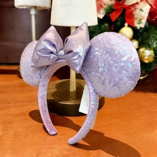 2025 Opalescent Lavender Sequin Headband Disney Parks Minnie Mouse Ears