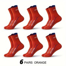 6 Pairs Men's Sports Socks – Breathable Mesh, Sweat-Absorbent, Anti-Odour, Short
