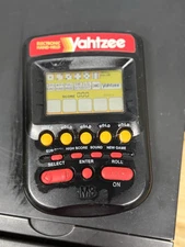 1995 Yahtzee Game Electronic Milton Bradley Handheld - Black - Works