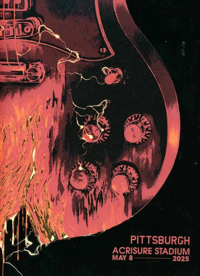 Póster AC/DC POWERUP TOUR 8 de mayo de 2025 Pittsburgh 18 X 24 por Tomasz Majewski Foto 2 de 2